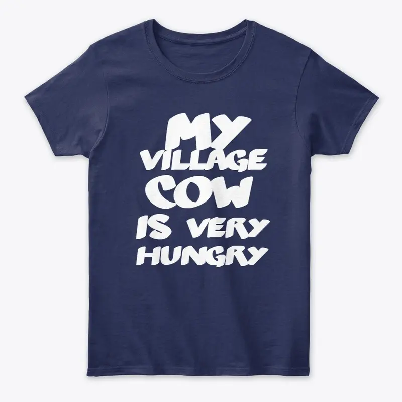 My village cow is very hungry